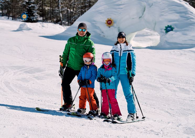 Ötztal, Gries bei Längenfeld, Skifahren, Winter, Familie, Kinder